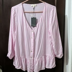 Striped pink and white Jane and Delancy top